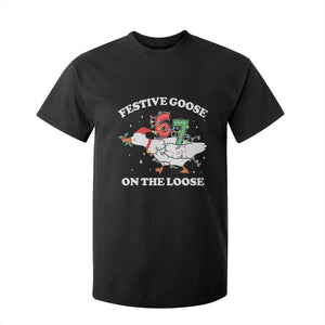 Funny Goose 67 Christmas T Shirt For Kid Festive Goose On The Loose Six Seven Meme TS11 Black Print Your Wear