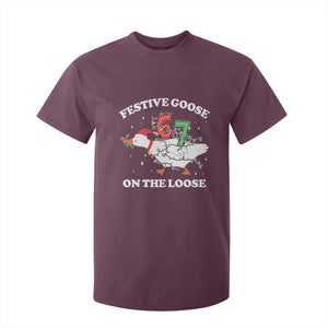 Funny Goose 67 Christmas T Shirt For Kid Festive Goose On The Loose Six Seven Meme TS11 Maroon Print Your Wear