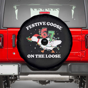 Funny Goose 67 Christmas Spare Tire Cover Festive Goose On The Loose Six Seven Meme TS11 Black Print Your Wear