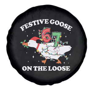 Funny Goose 67 Christmas Spare Tire Cover Festive Goose On The Loose Six Seven Meme TS11 Print Your Wear