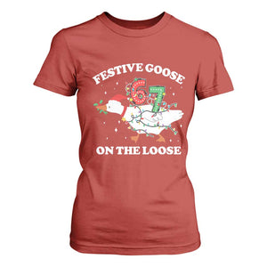 Funny Goose 67 Christmas T Shirt For Women Festive Goose On The Loose Six Seven Meme TS11 Red Print Your Wear