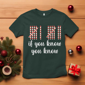 Funny 67 Christmas T Shirt If You Know You Know Six Seven Meme Canday Cane TS11 Dark Forest Green Print Your Wear
