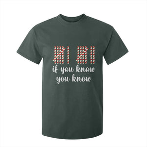 Funny 67 Christmas T Shirt For Kid If You Know You Know Six Seven Meme Canday Cane TS11 Dark Forest Green Print Your Wear