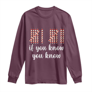 Funny 67 Christmas Long Sleeve Shirt If You Know You Know Six Seven Meme Canday Cane TS11 Maroon Print Your Wear