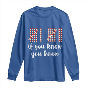 Funny 67 Christmas Long Sleeve Shirt If You Know You Know Six Seven Meme Canday Cane TS11 Royal Blue Print Your Wear