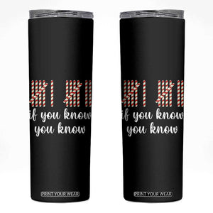 Funny 67 Christmas Skinny Tumbler If You Know You Know Six Seven Meme Canday Cane TS11 Black Print Your Wear