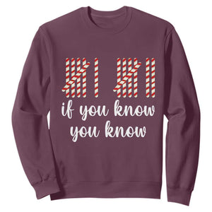 Funny 67 Christmas Sweatshirt If You Know You Know Six Seven Meme Canday Cane TS11 Maroon Print Your Wear