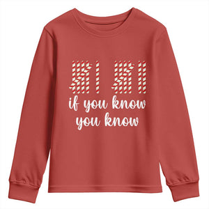 Funny 67 Christmas Youth Sweatshirt If You Know You Know Six Seven Meme Canday Cane TS11 Red Print Your Wear