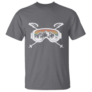 Ski Goggles Mountain Snow Skiing Retro Winter Vacation T Shirt TS11 Charcoal Print Your Wear