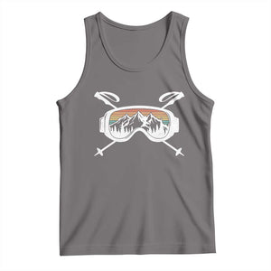 Ski Goggles Mountain Snow Skiing Retro Winter Vacation Tank Top TS11 Deep Heather Print Your Wear
