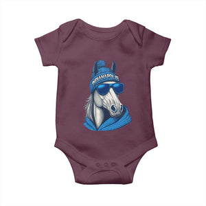 IFC Game Day Baby Onesie Blue Sunglasses Football Game Sport Lover TS11 Maroon Print Your Wear