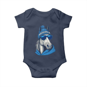 IFC Game Day Baby Onesie Blue Sunglasses Football Game Sport Lover TS11 Navy Print Your Wear