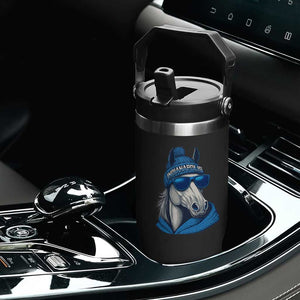 IFC Game Day Flip Straw Tumbler Blue Sunglasses Football Game Sport Lover TS11 Print Your Wear