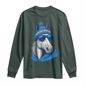 IFC Game Day Long Sleeve Shirt Blue Sunglasses Football Game Sport Lover TS11 Dark Forest Green Print Your Wear