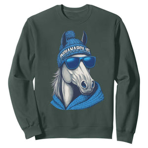 IFC Game Day Sweatshirt Blue Sunglasses Football Game Sport Lover TS11 Dark Forest Green Print Your Wear