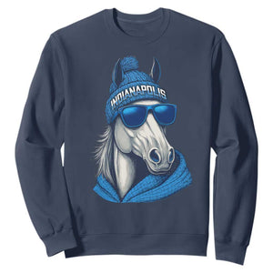 IFC Game Day Sweatshirt Blue Sunglasses Football Game Sport Lover TS11 Navy Print Your Wear