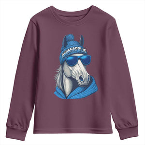 IFC Game Day Youth Sweatshirt Blue Sunglasses Football Game Sport Lover TS11 Maroon Print Your Wear