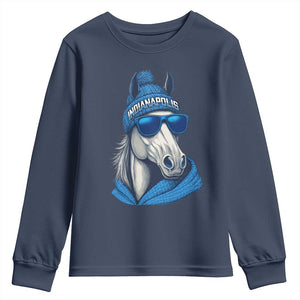 IFC Game Day Youth Sweatshirt Blue Sunglasses Football Game Sport Lover TS11 Navy Print Your Wear