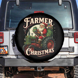 Funny Farmer Christmas Xmas Santa Farm Tractor Spare Tire Cover TS11 No hole Black Print Your Wear
