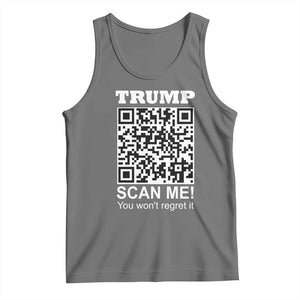 Funny Trump Dance QR Code Tank Top Scan Me You Won't Regret It TS11 Black Heather Print Your Wear