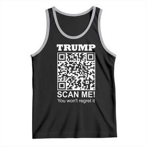 Funny Trump Dance QR Code Tank Top Scan Me You Won't Regret It TS11 Black Athletic Heather Print Your Wear