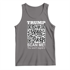 Funny Trump Dance QR Code Tank Top Scan Me You Won't Regret It TS11 Deep Heather Print Your Wear