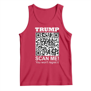 Funny Trump Dance QR Code Tank Top Scan Me You Won't Regret It TS11 Red Print Your Wear