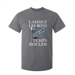 Funny Mardi Gras Laissez Les Bons Temps Rouler T Shirt For Kid Bourbon Street Sign TS11 Charcoal Print Your Wear