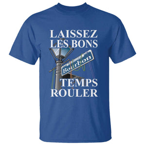 Funny Mardi Gras Laissez Les Bons Temps Rouler T Shirt Bourbon Street Sign TS11 Royal Blue Print Your Wear