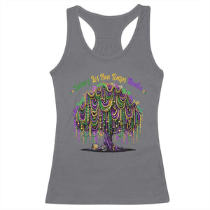 Funny Mardi Gras Bead Tree Carnival New Orleans Coconut Racerback Tank Top TS11 Charcoal Print Your Wear