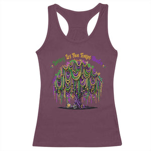 Funny Mardi Gras Bead Tree Carnival New Orleans Coconut Racerback Tank Top TS11 Maroon Print Your Wear