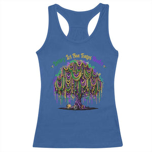 Funny Mardi Gras Bead Tree Carnival New Orleans Coconut Racerback Tank Top TS11 Royal Blue Print Your Wear