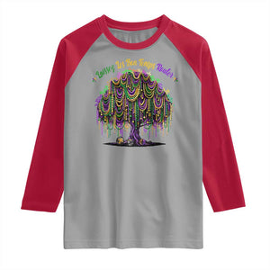 Funny Mardi Gras Bead Tree Carnival New Orleans Coconut Raglan Shirt TS11 Sport Gray Red Print Your Wear