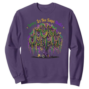 Funny Mardi Gras Bead Tree Carnival New Orleans Coconut Sweatshirt TS11 Purple Print Your Wear