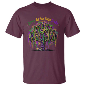 Funny Mardi Gras Bead Tree Carnival New Orleans Coconut T Shirt TS11 Maroon Print Your Wear