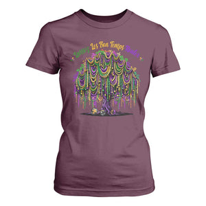 Funny Mardi Gras Bead Tree Carnival New Orleans Coconut T Shirt For Women TS11 Maroon Print Your Wear