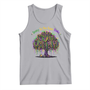 Funny Mardi Gras Bead Tree Carnival New Orleans Coconut Tank Top TS11 Athletic Heather Print Your Wear