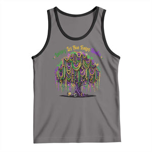 Funny Mardi Gras Bead Tree Carnival New Orleans Coconut Tank Top TS11 Deep Heather Black Print Your Wear