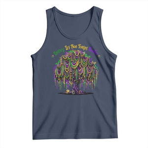 Funny Mardi Gras Bead Tree Carnival New Orleans Coconut Tank Top TS11 Navy Print Your Wear