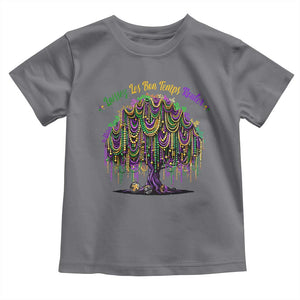 Funny Mardi Gras Bead Tree Carnival New Orleans Coconut Toddler T Shirt TS11 Charcoal Print Your Wear