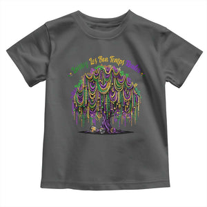 Funny Mardi Gras Bead Tree Carnival New Orleans Coconut Toddler T Shirt TS11 Dark Heather Print Your Wear