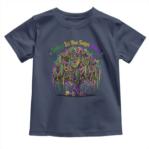 Funny Mardi Gras Bead Tree Carnival New Orleans Coconut Toddler T Shirt TS11 Navy Print Your Wear