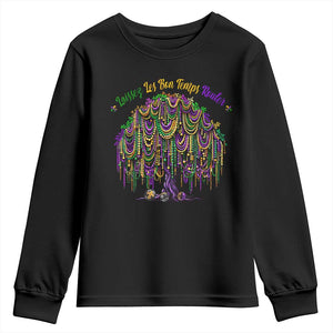 Funny Mardi Gras Bead Tree Carnival New Orleans Coconut Youth Sweatshirt TS11 Black Print Your Wear