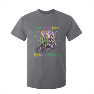 Funny Mardi Gras T Shirt For Kid These Boots Were Made For Marching TS11 Charcoal Print Your Wear