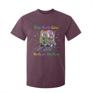 Funny Mardi Gras T Shirt For Kid These Boots Were Made For Marching TS11 Maroon Print Your Wear