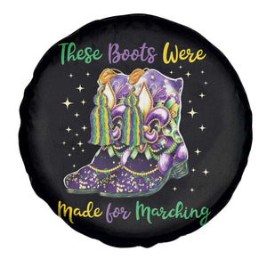 Funny Mardi Gras Spare Tire Cover These Boots Were Made For Marching TS11 Print Your Wear