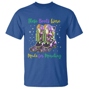 Funny Mardi Gras T Shirt These Boots Were Made For Marching TS11 Royal Blue Print Your Wear