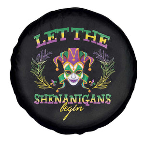 Funny Mardi Gras Spare Tire Cover Let The Shenanigans Begin Jester Hat TS11 Print Your Wear
