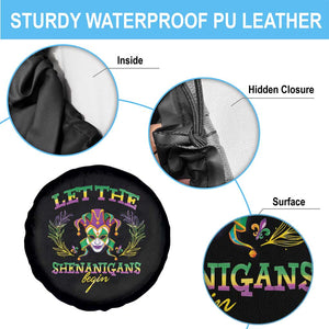 Funny Mardi Gras Spare Tire Cover Let The Shenanigans Begin Jester Hat TS11 Print Your Wear