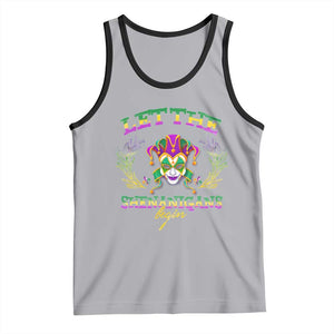 Funny Mardi Gras Tank Top Let The Shenanigans Begin Jester Hat TS11 Athletic Heather Black Print Your Wear